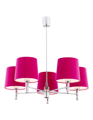 Argon BOLZANO żyrandol 5 pł. 5x15W (max) różowy chrom 2075