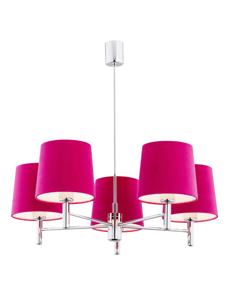 Argon BOLZANO żyrandol 5 pł. 5x15W (max) różowy chrom 2075