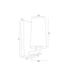 Kinkiety nowoczesne - Argon CAMELOT PLUS kinkiet 1 pł. 1x15W (max) opal mat czarny mat 8056 - product 3