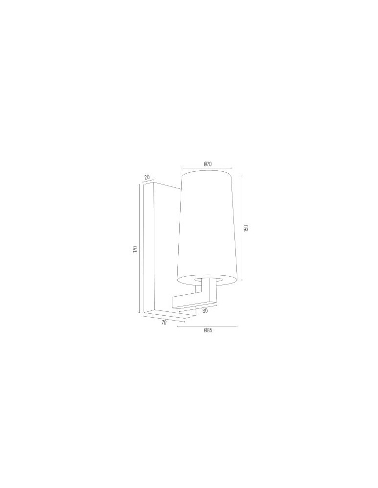 Kinkiety nowoczesne - Argon CAMELOT PLUS kinkiet 1 pł. 1x15W (max) opal mat czarny mat 8056 - product kolory-swiatla.pl 3