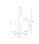 Argon CAMELOT PLUS żyrandol 3 pł. 3x15W (max) opal mat czarny mat 6143 Argon CAMELOT PLUS żyrandol 3 pł. 3x15W (max) opal mat czarny mat 6143