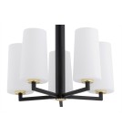 Żyrandole 5 punktowe - Argon CAMELOT PLUS żyrandol 5 pł. 5x15W (max) opal mat czarny mat 2114 - product 4