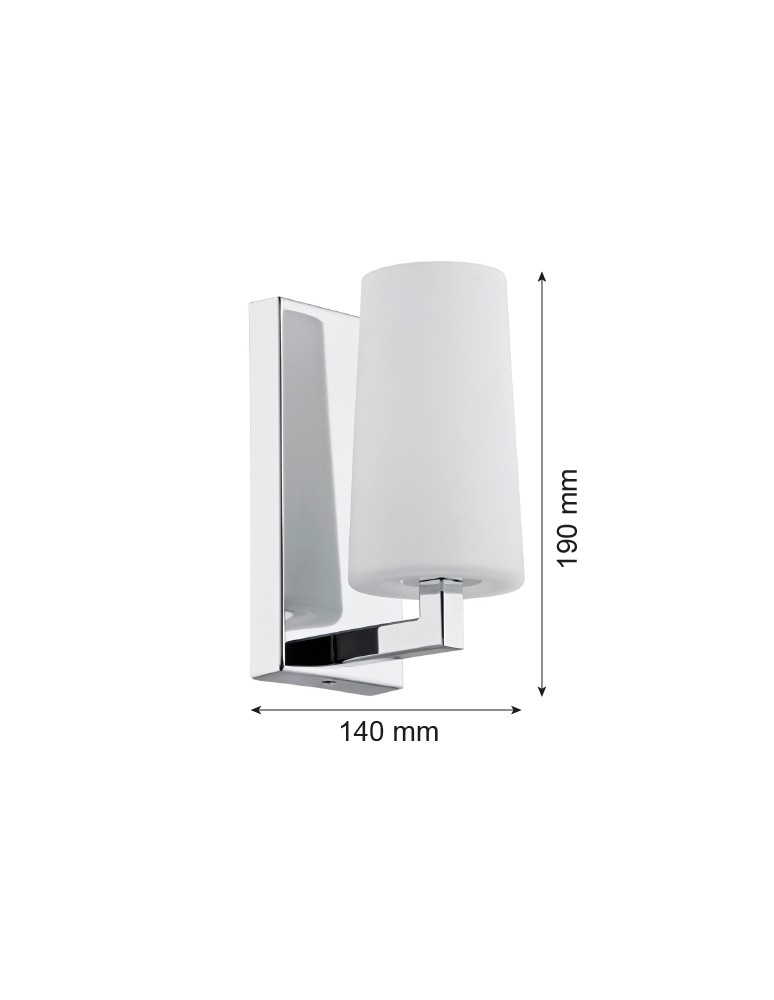 Argon CAMELOT kinkiet 1 pł. 1x15W (max) chromowany stelaż klosz opal mat 3358 Argon CAMELOT kinkiet 1 pł. 1x15W (max) chromowany stelaż klosz opal mat 3358