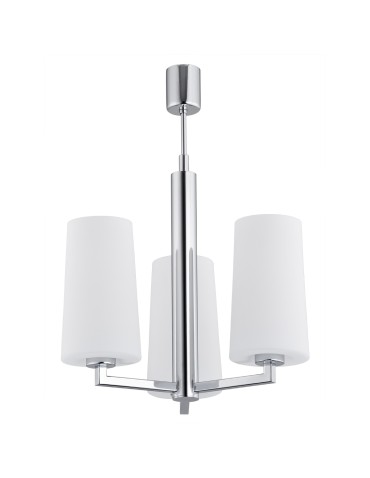 Argon CAMELOT żyrandol 3 pł. 3x15W (max) chromowany stelaż klosze opal mat 1224