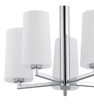 Żyrandole 5 punktowe - Argon CAMELOT żyradnol 5 pł. 5x15W (max) chromowany stelaż klosze opal mat 2053 - product 3