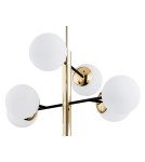 Lampy wiszące kule - Argon CAMERON lampa wisząca 8 pł. 8x15W (max) opal mat czarny mat mosiądz 5041 - product 5