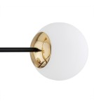 Lampy wiszące kule - Argon CAMERON lampa wisząca 8 pł. 8x15W (max) opal mat czarny mat mosiądz 5041 - product 7