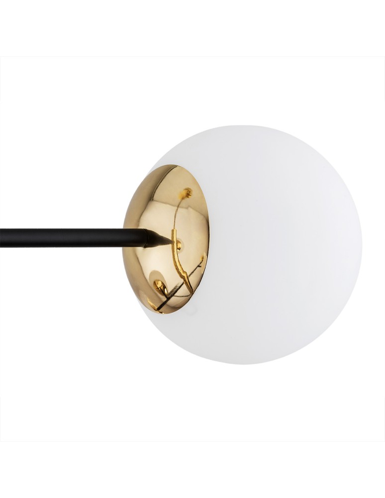Argon CAMERON lampa wisząca 8 pł. 8x15W (max) opal mat czarny mat mosiądz 5041
