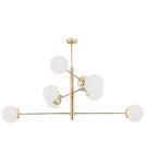 Argon CAMERON lampa wisząca 8 pł. 8x15W (max) opal mat mosiądz 5043 Argon CAMERON lampa wisząca 8 pł. 8x15W (max) opal mat mosiądz 5043