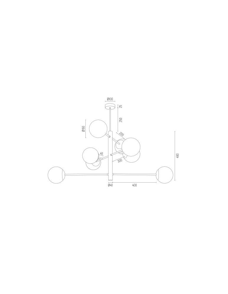 Argon CAMERON lampa wisząca 8 pł. 8x15W (max) opal mat mosiądz 5043 Argon CAMERON lampa wisząca 8 pł. 8x15W (max) opal mat mosiądz 5043