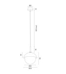 Argon CAPPELLO lampa wisząca 1 pł. 1x15W (max) opal mat czarny 8295 Argon CAPPELLO lampa wisząca 1 pł. 1x15W (max) opal mat czarny 8295