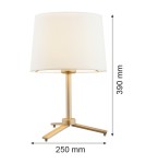 Lampy stołowe na trójnogu - Argon CAVALINO l. stołowa 1 pł. 1x15W (max) śmietankowy złoty 8318 - product 3