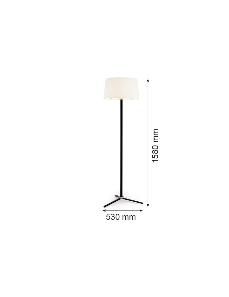 Argon CAVALINO l. podłogowa 1 pł. 1x15W (max) śmietankowy czarny 8308 Argon CAVALINO l. podłogowa 1 pł. 1x15W (max) śmietankowy czarny 8308