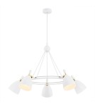 Żyrandole - Argon CHARLOTTE żyrandol 5 pł. 5x15W (max) biała struktura elementy mosiądzowane 2117 - product 1