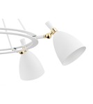 Żyrandole - Argon CHARLOTTE żyrandol 5 pł. 5x15W (max) biała struktura elementy mosiądzowane 2117 - product 4