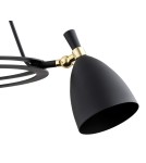 Żyrandole - Argon CHARLOTTE żyrandol 3 pł. 3x15W (max) czarny struktura elementy mosiądzowane 6149 - product 2