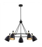 Argon CHARLOTTE żyrandol 5 pł. 5x15W (max) czarny struktura elementy mosiądzowane 2118 Argon CHARLOTTE żyrandol 5 pł. 5x15W (max) czarny struktura elementy mosiądzowane 2118