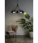 Argon CHARLOTTE żyrandol 5 pł. 5x15W (max) czarny struktura elementy mosiądzowane 2118 Argon CHARLOTTE żyrandol 5 pł. 5x15W (max) czarny struktura elementy mosiądzowane 2118