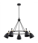 Argon CHARLOTTE żyrandol 5 pł. 5x15W (max) czarny struktura elementy mosiądzowane 2118 Argon CHARLOTTE żyrandol 5 pł. 5x15W (max) czarny struktura elementy mosiądzowane 2118