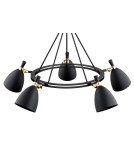 Argon CHARLOTTE żyrandol 5 pł. 5x15W (max) czarny struktura elementy mosiądzowane 2118 Argon CHARLOTTE żyrandol 5 pł. 5x15W (max) czarny struktura elementy mosiądzowane 2118