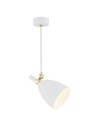 Argon CHARLOTTE lampa wisząca 1 pł. 1x15W (max) biały struktura elementy mosiądzowane 4684