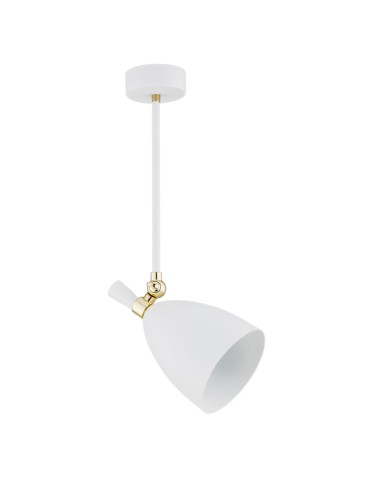 Argon CHARLOTTE lampa wisząca 1 pł. 1x15W (max) biały struktura elementy mosiądzowane 4684 - produkt 2