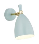 Kinkiety - Argon CHARLOTTE kinkiet 1 pł. 1x15W (max) błękit mat elementy mosiądzowane 4700 - product 1