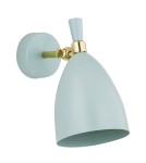 Kinkiety - Argon CHARLOTTE kinkiet 1 pł. 1x15W (max) błękit mat elementy mosiądzowane 4700 - product 2