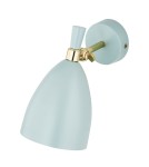 Kinkiety - Argon CHARLOTTE kinkiet 1 pł. 1x15W (max) błękit mat elementy mosiądzowane 4700 - product 3