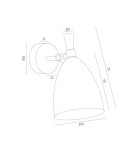 Kinkiety - Argon CHARLOTTE kinkiet 1 pł. 1x15W (max) błękit mat elementy mosiądzowane 4700 - product 5