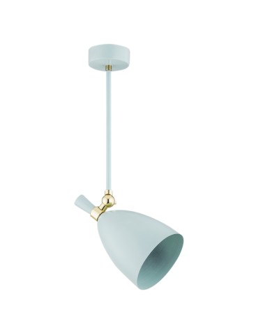 Argon CHARLOTTE lampa wisząca 1 pł. 1x15W (max) błękit mat elementy mosiądzowane 4685 - produkt 2
