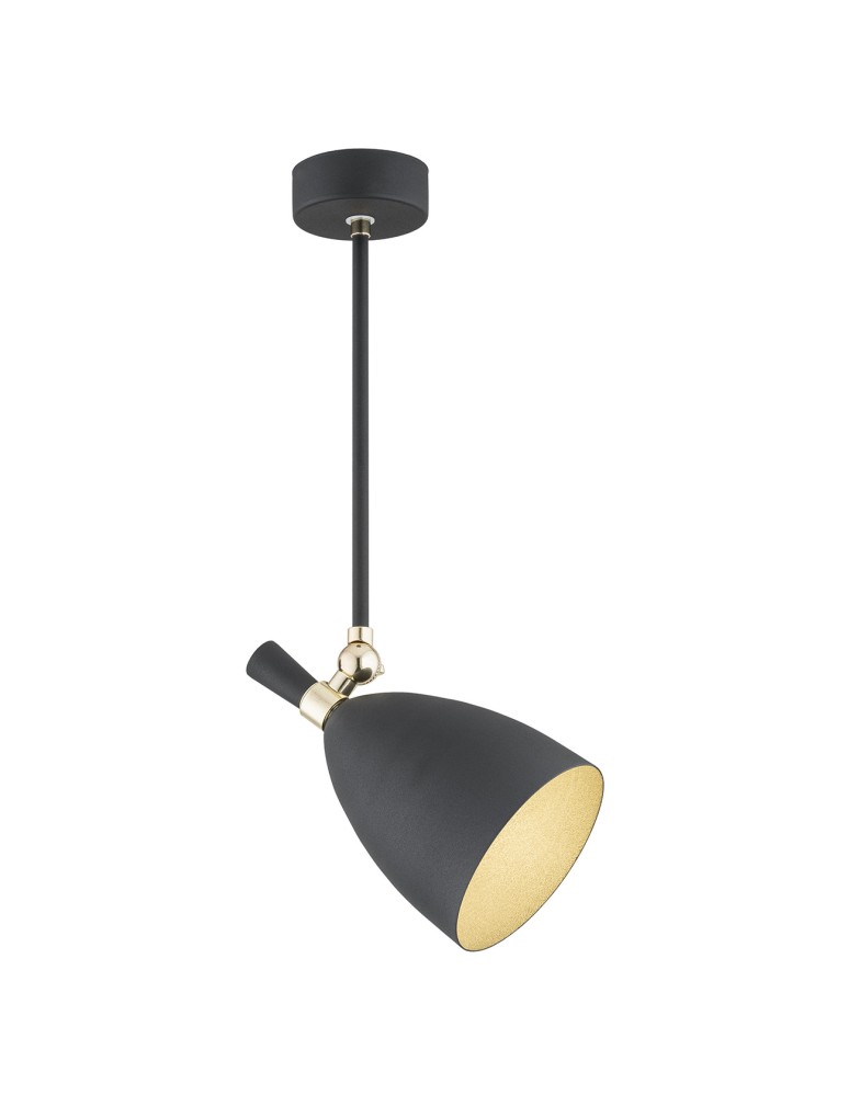 Argon CHARLOTTE lampa wisząca 1 pł. 1x15W (max) czarny struktura elementy mosiądzowane 4686 Argon CHARLOTTE lampa wisząca 1 pł. 1x15W (max) czarny struktura elementy mosiądzowane 4686