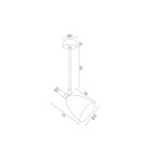 Argon CHARLOTTE lampa wisząca 1 pł. 1x15W (max) czarny struktura elementy mosiądzowane 4686 Argon CHARLOTTE lampa wisząca 1 pł. 1x15W (max) czarny struktura elementy mosiądzowane 4686