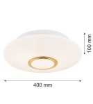 Argon CHICAGO plafon 2 pł. 2x15W (max) opal mat mosiądzowany 1030 Argon CHICAGO plafon 2 pł. 2x15W (max) opal mat mosiądzowany 1030