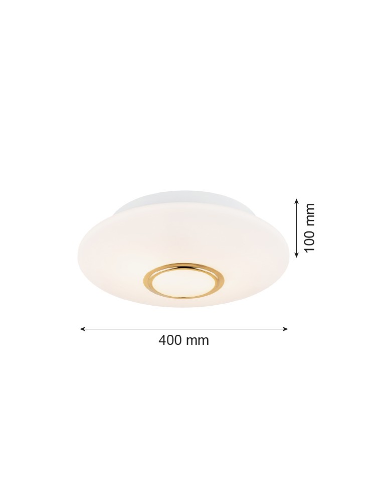 Argon CHICAGO plafon 2 pł. 2x15W (max) opal mat mosiądzowany 1030 Argon CHICAGO plafon 2 pł. 2x15W (max) opal mat mosiądzowany 1030