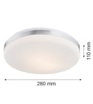 Plafony okrągłe - Argon SALADO plafon 3 pł. 3x15W (max) opal mat chrom 670 - product 2