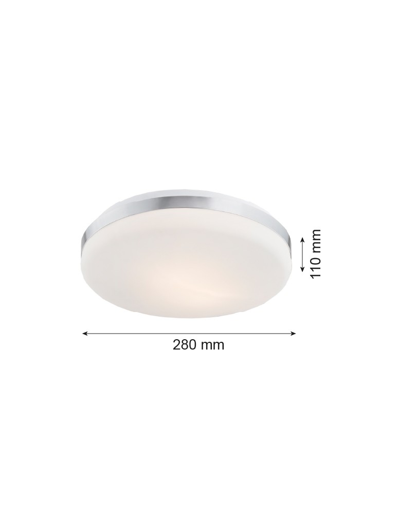 Plafony okrągłe - Argon SALADO plafon 3 pł. 3x15W (max) opal mat chrom 670 - product kolory-swiatla.pl 2