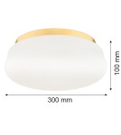 Argon OMBRA plafon 3 pł. 3x15W (max) opal mat elementy mosiądzowane 6142 Argon OMBRA plafon 3 pł. 3x15W (max) opal mat elementy mosiądzowane 6142