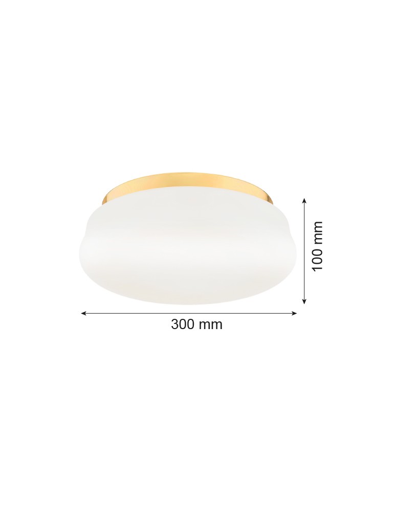 Argon OMBRA plafon 3 pł. 3x15W (max) opal mat elementy mosiądzowane 6142 Argon OMBRA plafon 3 pł. 3x15W (max) opal mat elementy mosiądzowane 6142