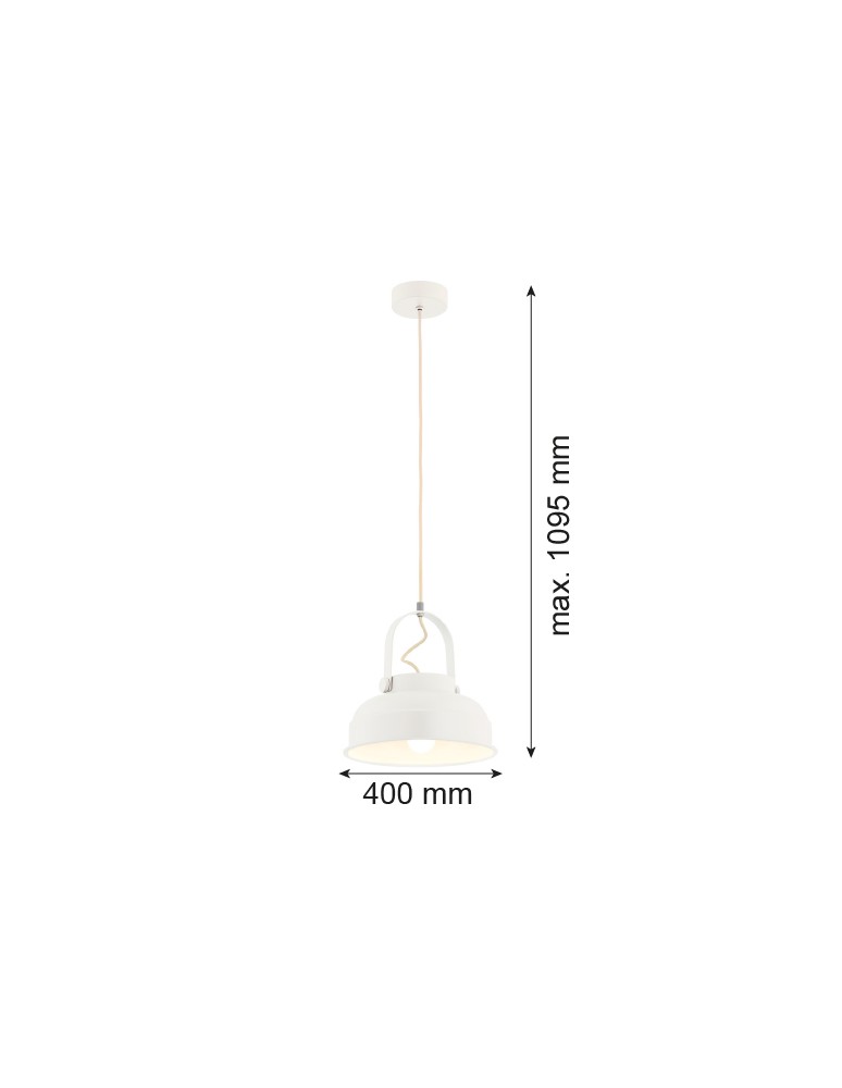 Argon DAKOTA lampa wisząca 1 pł. 1x15W (max) kremowy biały 8284