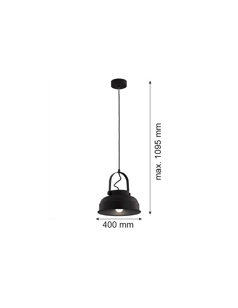 Argon DAKOTA lampa wisząca 1 pł. 1x15W (max) czarny 8285 Argon DAKOTA lampa wisząca 1 pł. 1x15W (max) czarny 8285
