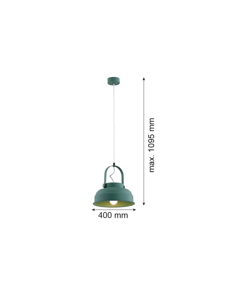 Argon DAKOTA lampa wisząca 1 pł. 1x15W (max) zielony 8287 Argon DAKOTA lampa wisząca 1 pł. 1x15W (max) zielony 8287