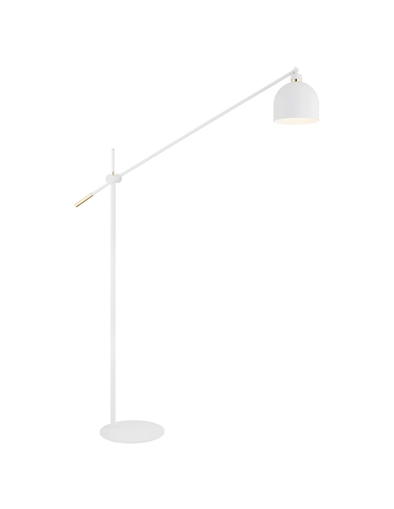 Argon DETROIT lampa podłogowa 1 pł. 1x15W (max) biały struktura elementy mosiądzowane 4734 Argon DETROIT lampa podłogowa 1 pł. 1x15W (max) biały struktura elementy mosiądzowane 4734