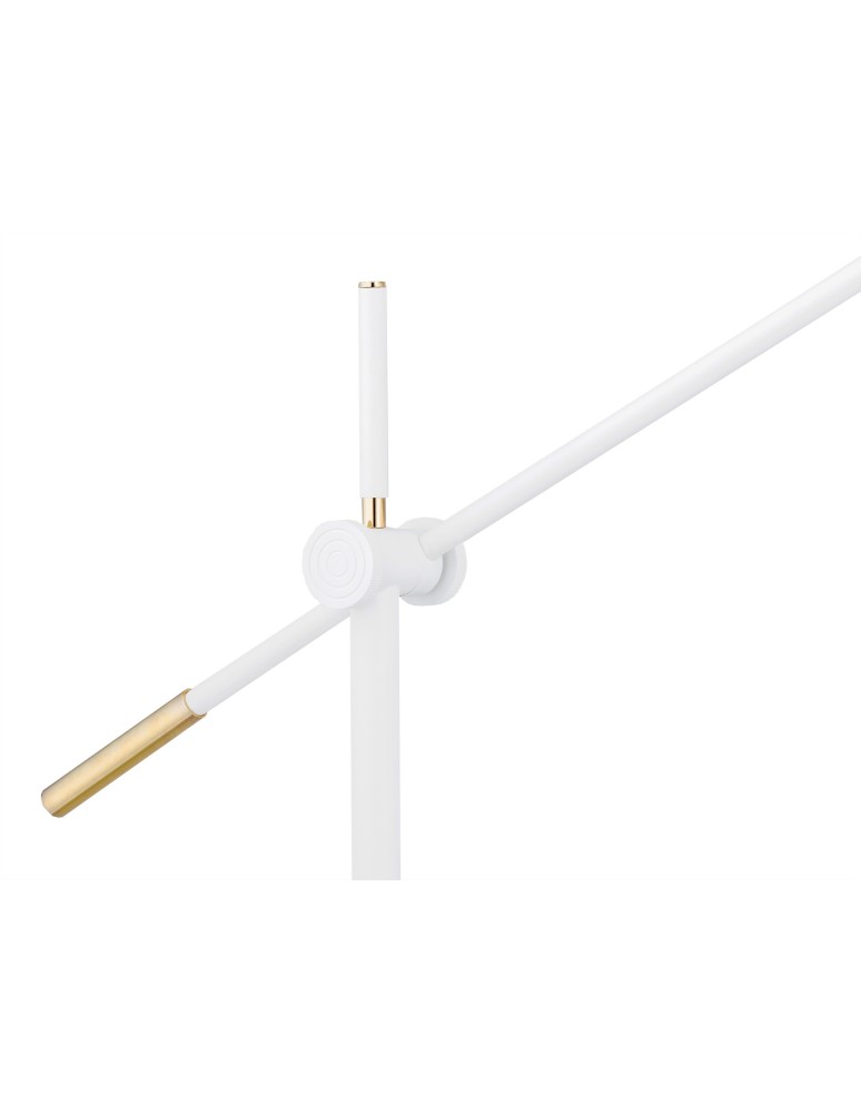 Argon DETROIT lampa podłogowa 1 pł. 1x15W (max) biały struktura elementy mosiądzowane 4734 Argon DETROIT lampa podłogowa 1 pł. 1x15W (max) biały struktura elementy mosiądzowane 4734