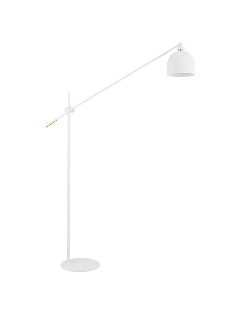 Argon DETROIT lampa podłogowa 1 pł. 1x15W (max) biały struktura elementy mosiądzowane 4734 Argon DETROIT lampa podłogowa 1 pł. 1x15W (max) biały struktura elementy mosiądzowane 4734