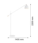 Argon DETROIT lampa podłogowa 1 pł. 1x15W (max) biały struktura elementy mosiądzowane 4734 Argon DETROIT lampa podłogowa 1 pł. 1x15W (max) biały struktura elementy mosiądzowane 4734