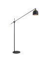 Argon DETROIT lampa podłogowa 1 pł. 1x15W (max) czarny struktura elementy mosiądzowane 4735