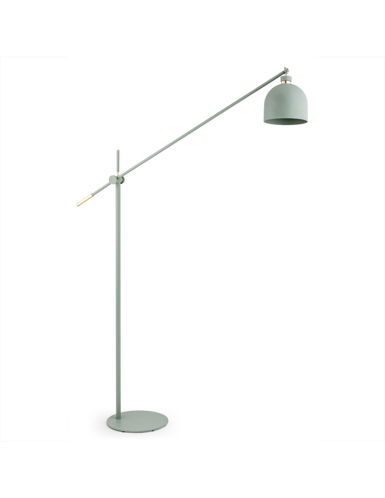 Argon DETROIT lampa podłogowa 1 pł. 1x15W (max) szałwia struktura elementy mosiądzowane 4736 Argon DETROIT lampa podłogowa 1 pł. 1x15W (max) szałwia struktura elementy mosiądzowane 4736