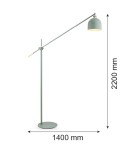 Argon DETROIT lampa podłogowa 1 pł. 1x15W (max) szałwia struktura elementy mosiądzowane 4736 Argon DETROIT lampa podłogowa 1 pł. 1x15W (max) szałwia struktura elementy mosiądzowane 4736