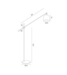 Argon DETROIT lampa podłogowa 1 pł. 1x15W (max) szałwia struktura elementy mosiądzowane 4736 Argon DETROIT lampa podłogowa 1 pł. 1x15W (max) szałwia struktura elementy mosiądzowane 4736